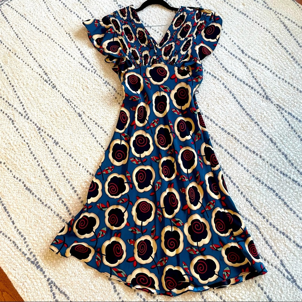 Betsy Johnson blue floral dress